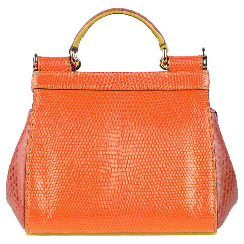 Dolce & Gabbana Multicolor Leather Di Crocodile Handbag