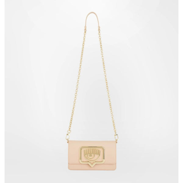 Chiara Ferragni Beige Fabric Crossbody Bag