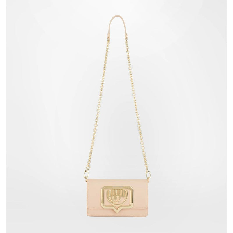 Chiara Ferragni Beige Fabric Crossbody Bag