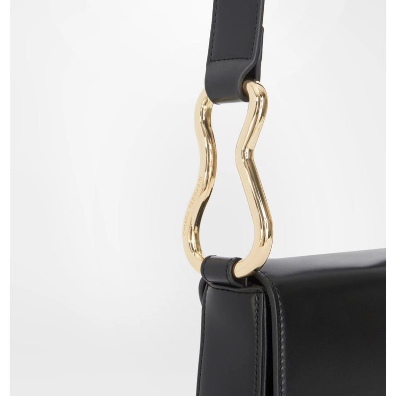 Chiara Ferragni Black Fabric Crossbody Bag