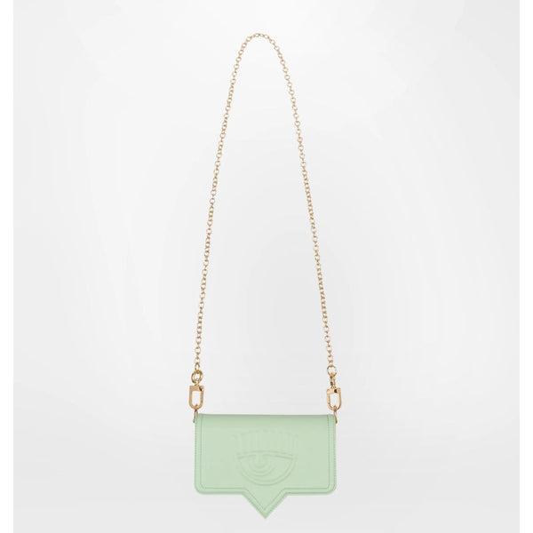 Chiara Ferragni Green Fabric Wallet